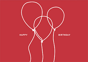 Grußkarte mit Happy Birthday Aufschrift