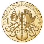 1 Ounce Gold Vienna Philharmonic Coin Reverse side