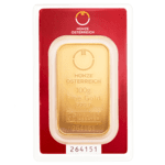    100 gramme gold bar in blisterpack