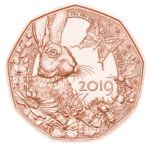     5 Euro copper coin Spring awakening
