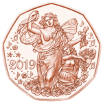     New years coin 2019 copper