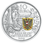     silver coin, chivalry, proof