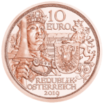     10 Euro copper coin Chivalry avers