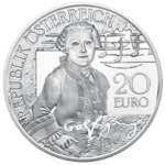     20-euro coin 2015 Mozart avers