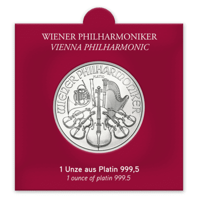 Philharmoniker Platin 1 Unze AV Sichtfenster
