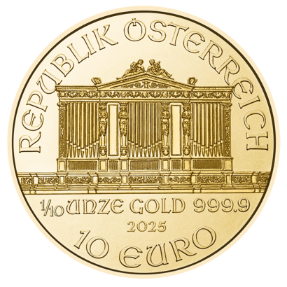 1/10 Unze Gold Wiener Philharmoniker Wertseite