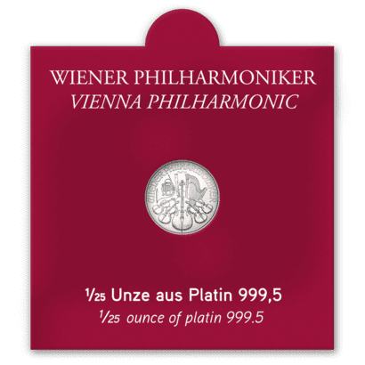 Philharmoniker Platin 1/25 Unze AV Sichtfenster