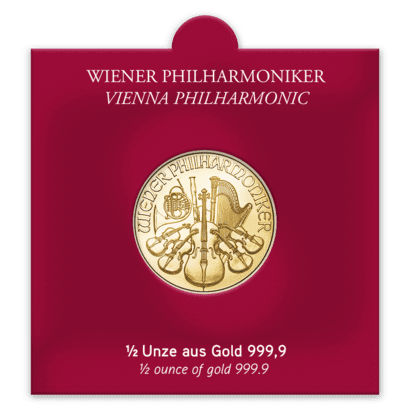 Philharmoniker Gold 1/2 Unze AV Sichtfenster