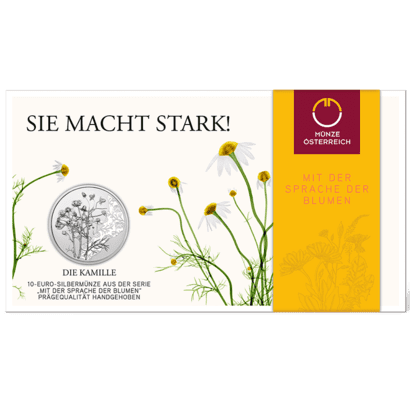 10-Euro-Silbermünze Die Kamille HGH im Blister