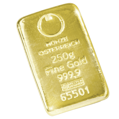 250 gramme gold bar