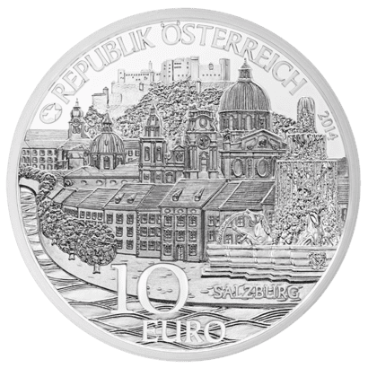10-euro coin 2014 Salzburg avers