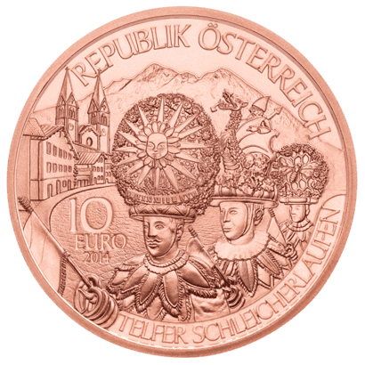 10-euro coin 2014 Tirol copper revers