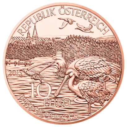 10-euro coin 2015 Burgenland copper avers
