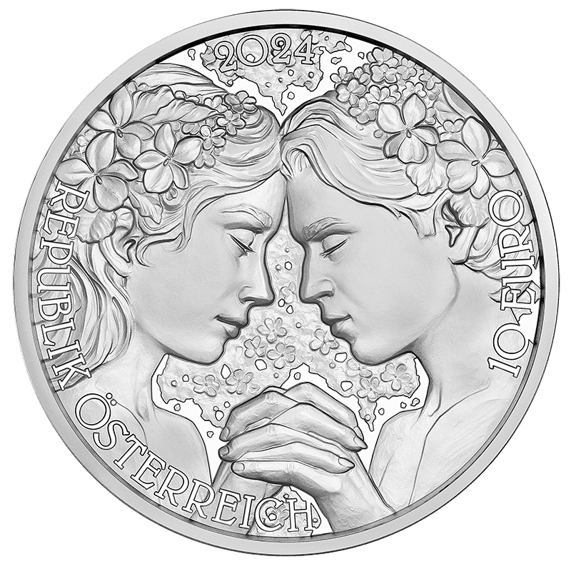 10 euro silver coin violet proof VS