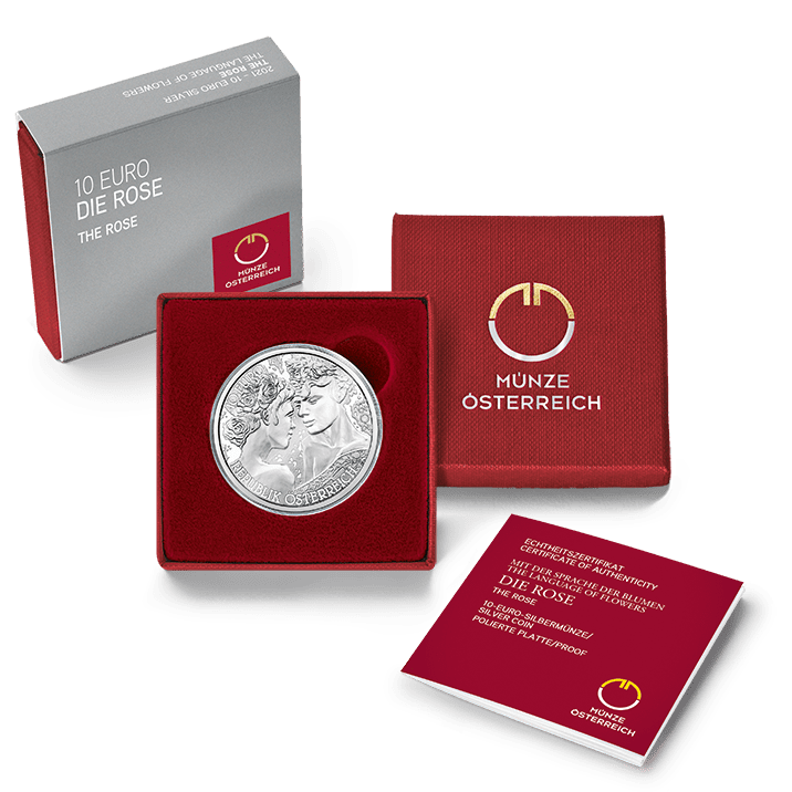 Silver Coin The Rose plus Packing