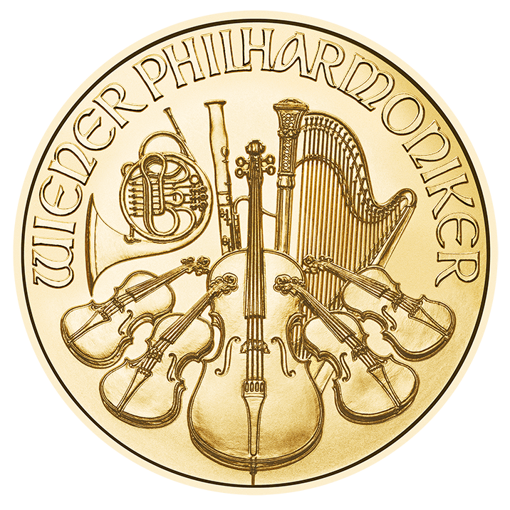 1/10 Unze Feingold Wiener Philharmoniker Revers