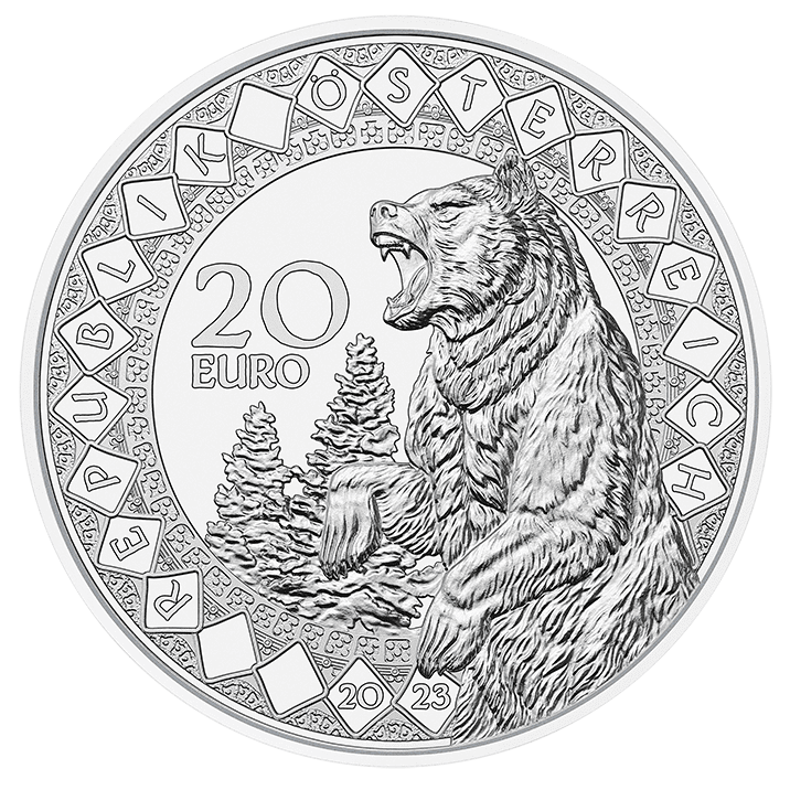 20-Euro-Silbermünze Amerika – Heilkraft des Bären