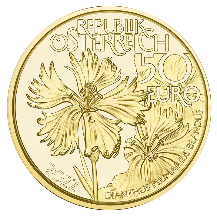 50-Euro-Goldmünze Am wilden Wasser Wertseite