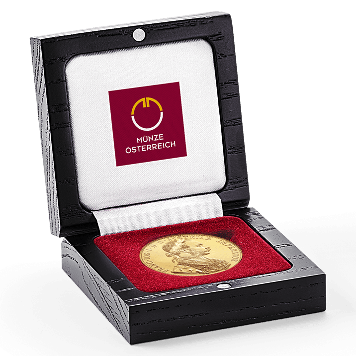 Wooden Collector Case for 4 Ducat Gold Coin