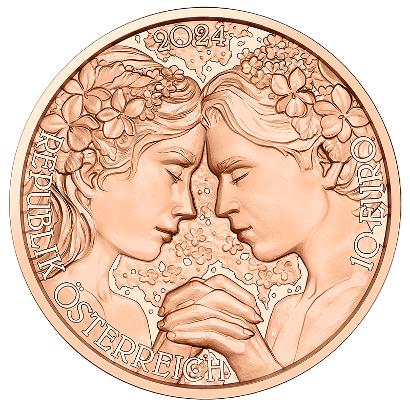 Veilchen 10-Euro Kupfermünze Avers