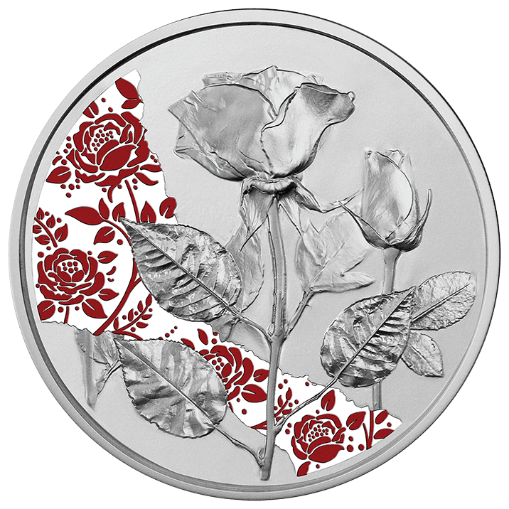 10-Euro-Silbermünze Die Rose