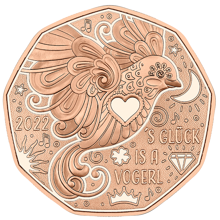 New Year's Coin in Copper