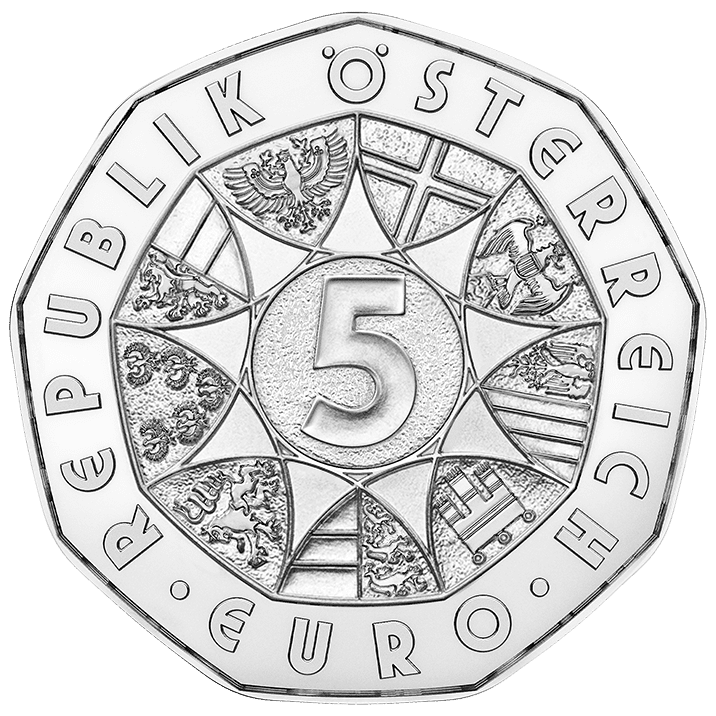 Neujahrsmünze in Silber Wertseite