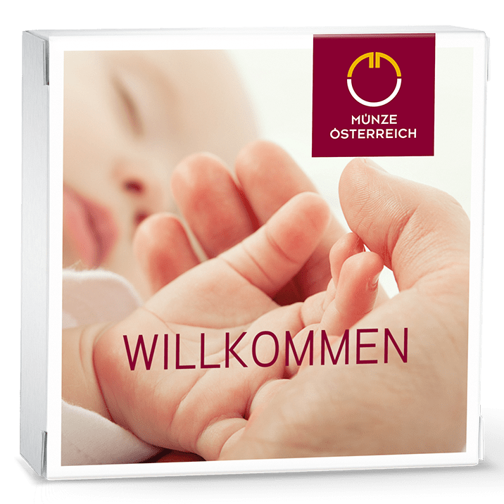 Baby Willkommen Geschenkverpackung Vorderansicht