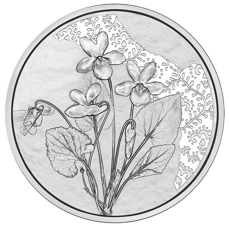 10 euro silver coin violet SU RS
