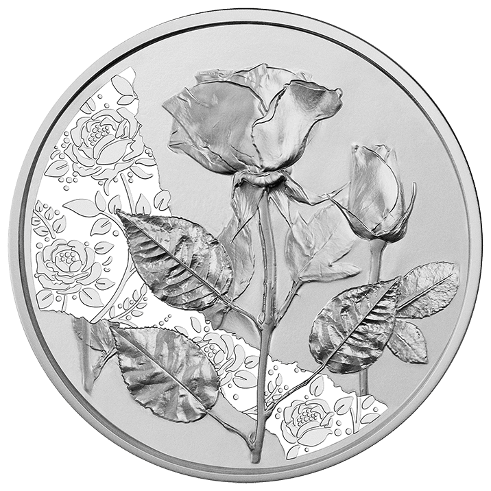 10 Euro Silbermünze Die Rose