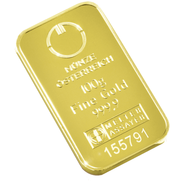 100 gramme gold bar