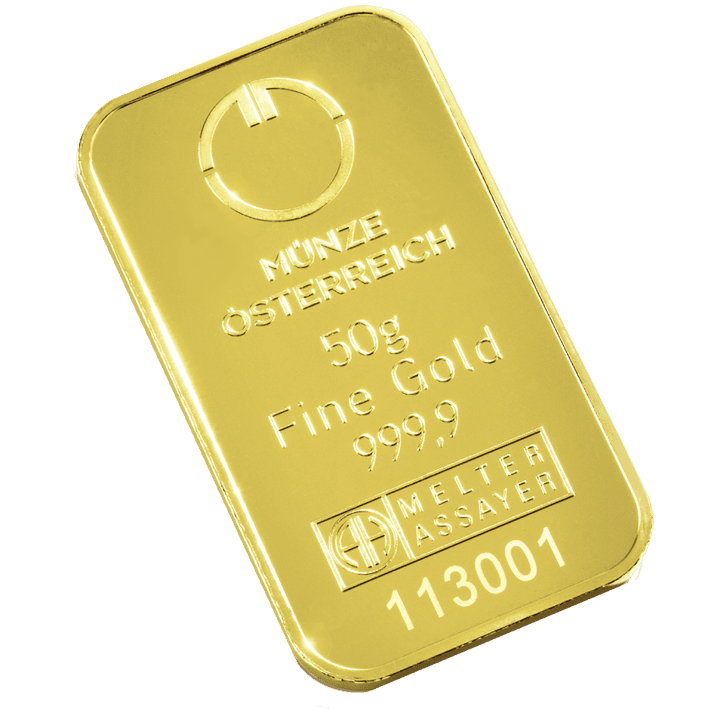 50 gramme gold bar