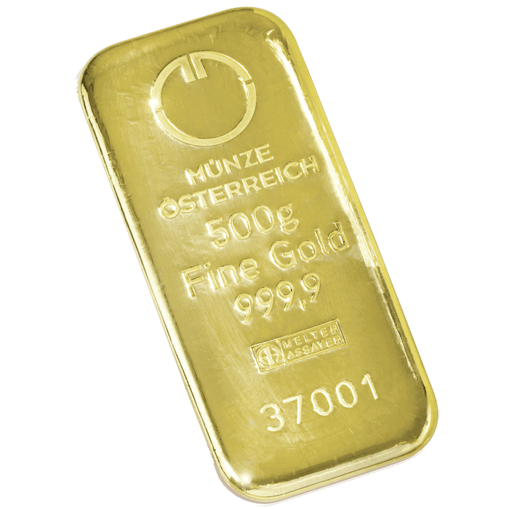 500 gramme gold bar