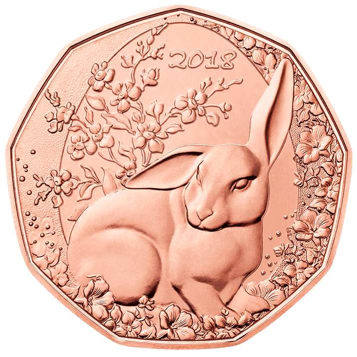 5-Euro Osterhase Revers