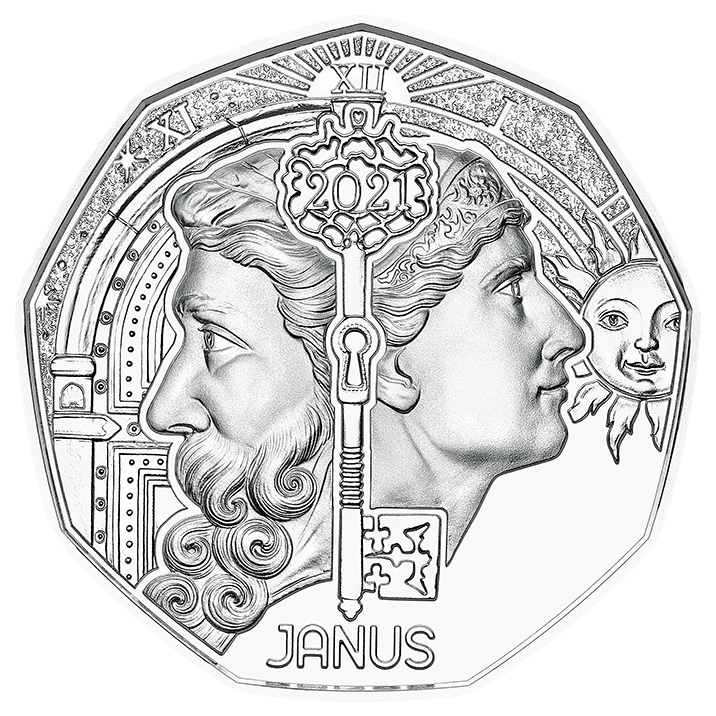 Neujahrsmünze 2021 Janus