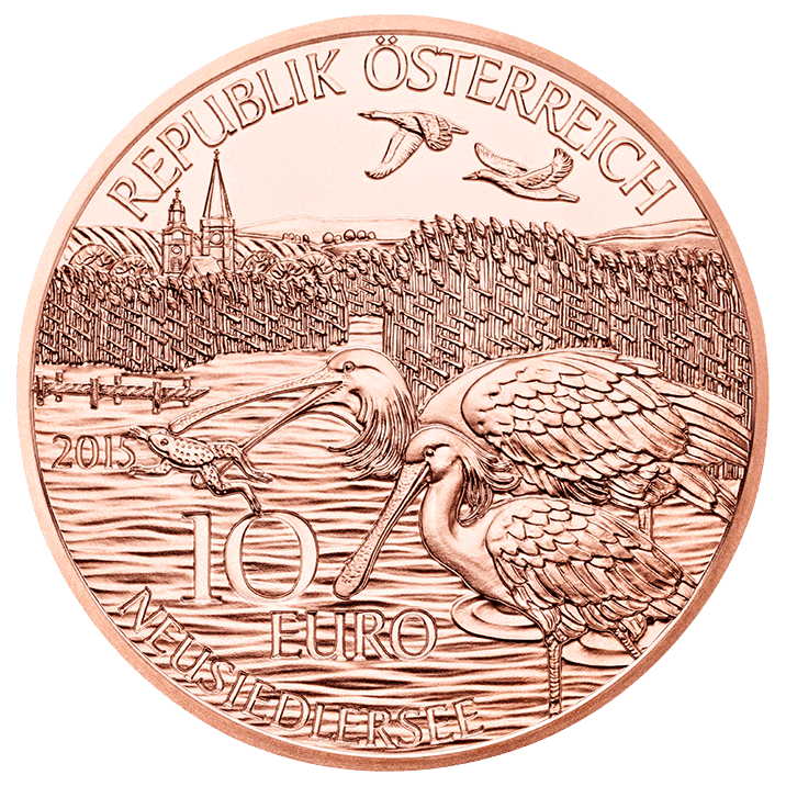 10-euro coin 2015 Burgenland copper avers