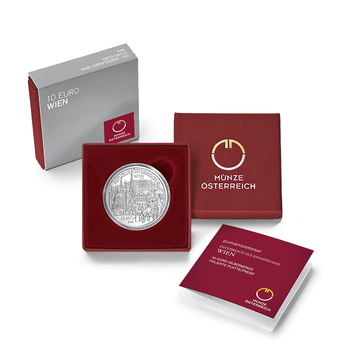 10-euro coin 2015 Wien Etui