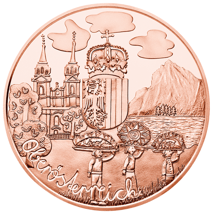 10-euro coin 2016 Oberoesterreich copper avers