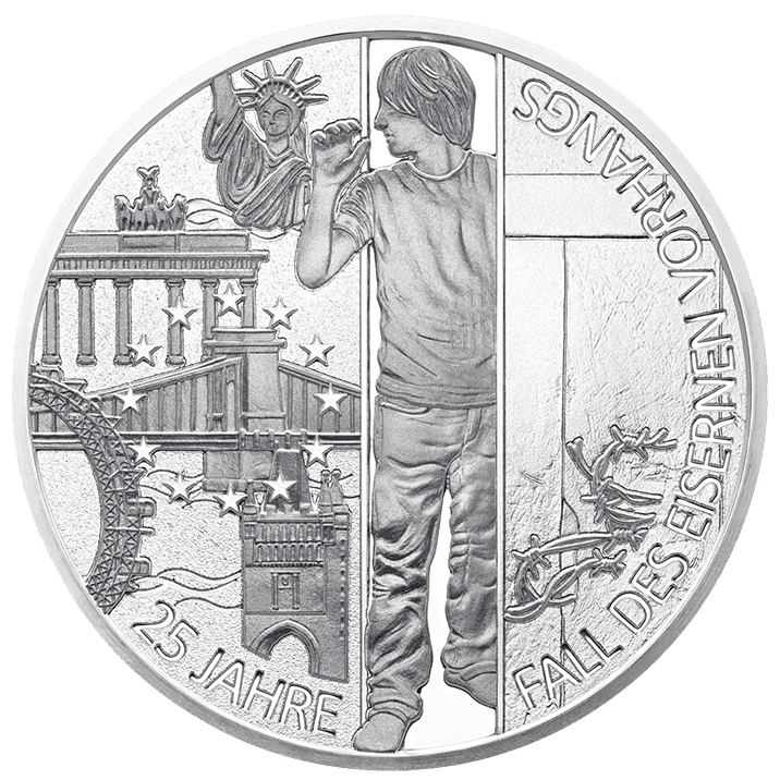 20-euro coin 2014 iron curtain revers
