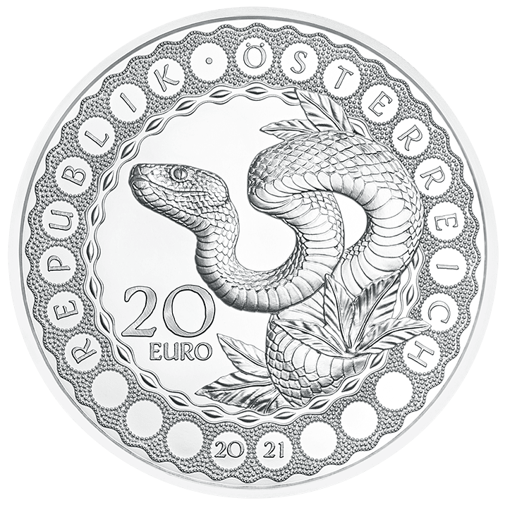 Silver coin - the serpent creator