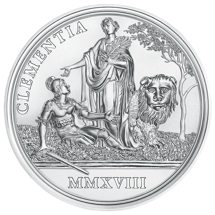 Silbermünze Maria Theresia Gottvertrauen