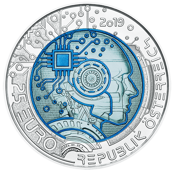 Silber Niob Münze Künstliche Intelligenz