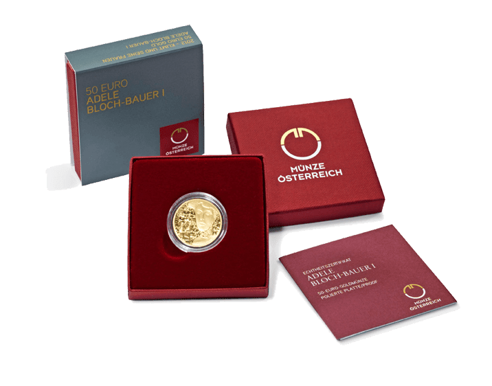 50-euro coin 2012 Klimt plus packing
