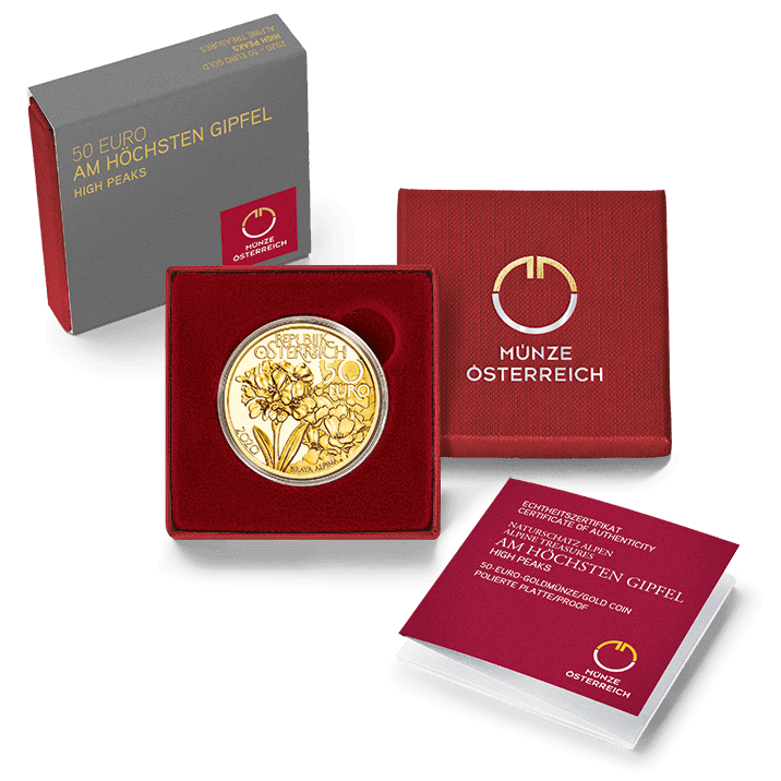 50 Euro gold coin high peaks