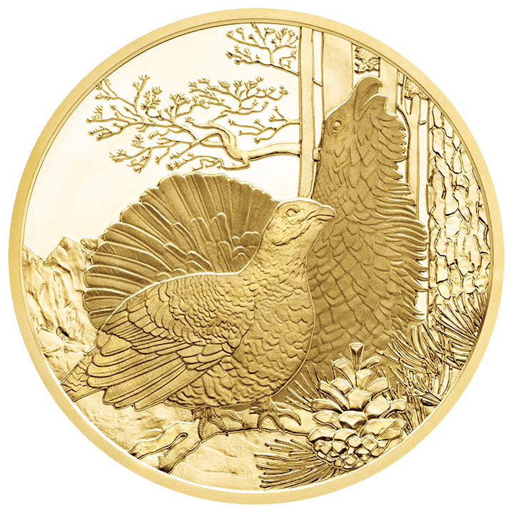 100-Euro-Münze Auerhahn