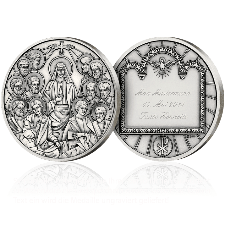 Medaille zur Firmung mit Gravur