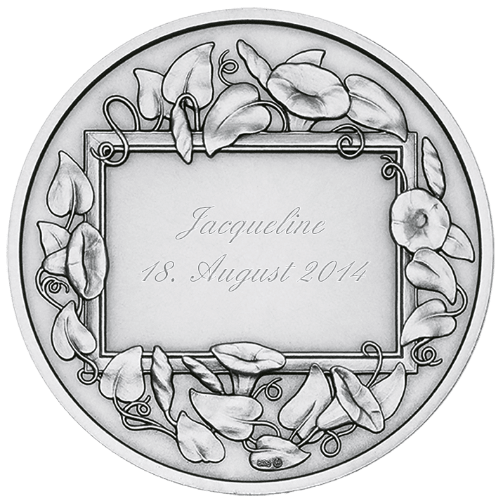 Anlassmedaille Geburt Gravur