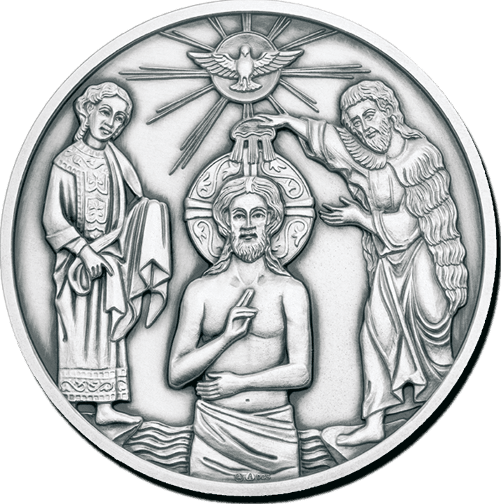 Anlassmedaille Taufe Bildseite