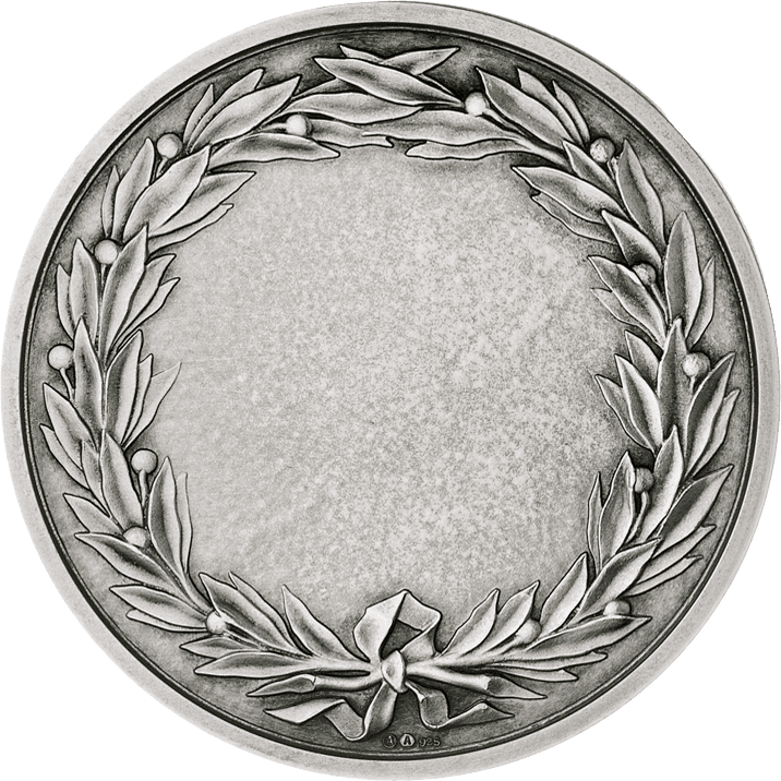 Silber-Medaille Erfolg Revers