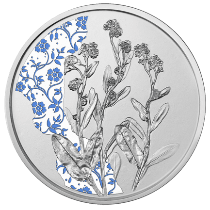 10-Euro-Silbermünze Das Vergissmeinnicht Silber Avers